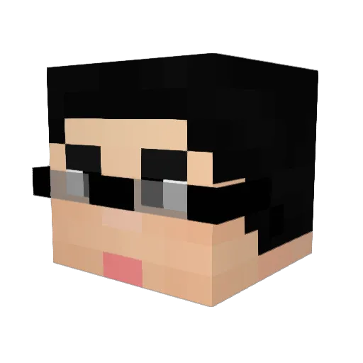 Elkbid Minecraft avatar head, 3D render