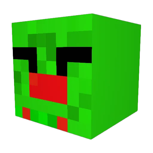 Elkeiro Minecraft avatar head, 3D render