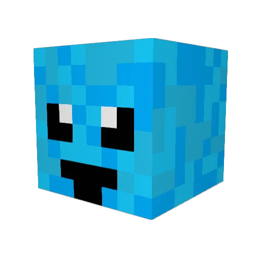 ElkieD Minecraft avatar head, 3D render