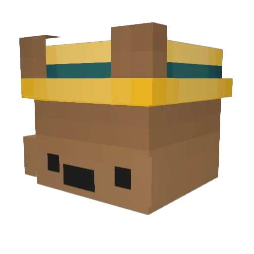 Elkman32 Minecraft avatar head, 3D render