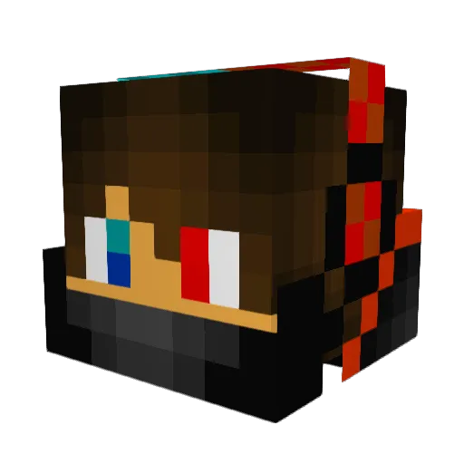 Elkni Minecraft avatar head, 3D render