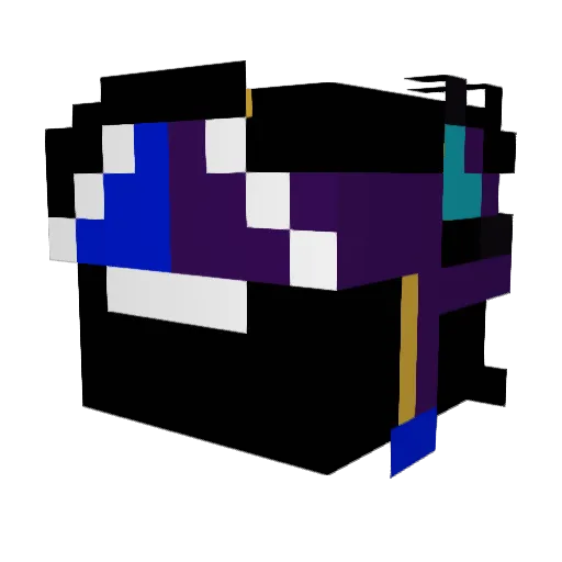Elkrazygod Minecraft avatar head, 3D render