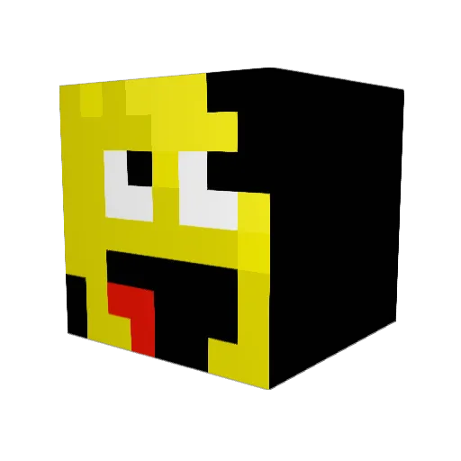 Elks10 Minecraft avatar head, 3D render