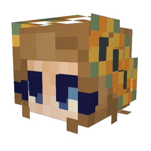Ella1454 Minecraft avatar head, 3D render
