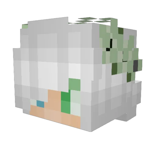 Ella2Jade Minecraft avatar head, 3D render