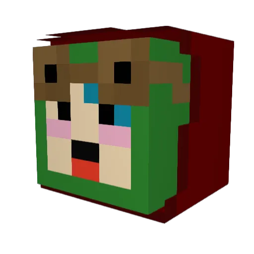 Ella457 Minecraft avatar head, 3D render