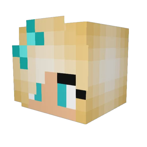 Ella6037 Minecraft avatar head, 3D render
