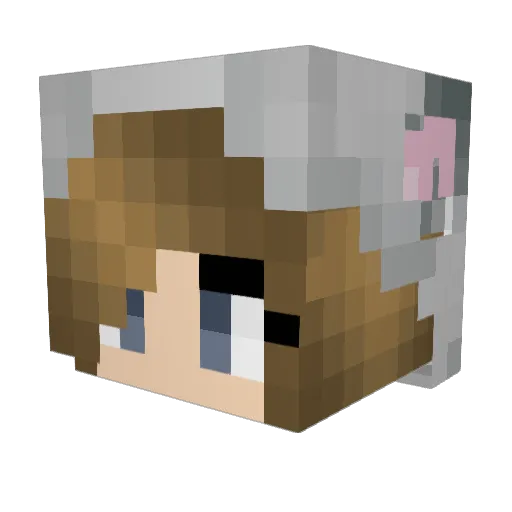 EllaBellaBoo_ Minecraft avatar head, 3D render