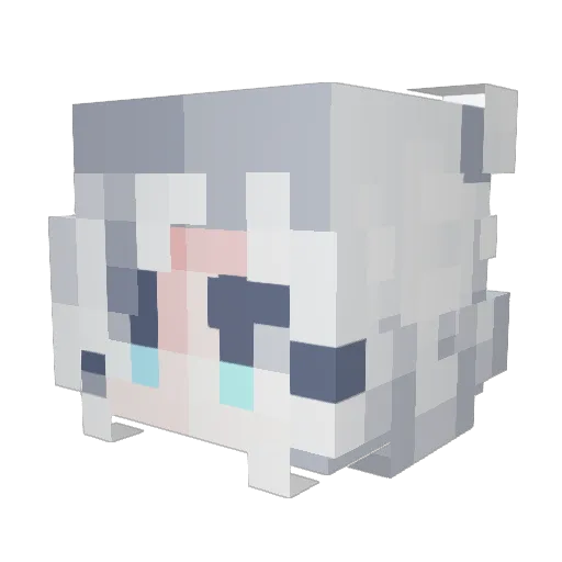 EllaDains Minecraft avatar head, 3D render