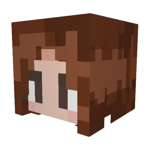 EllaElleLaa Minecraft avatar head, 3D render