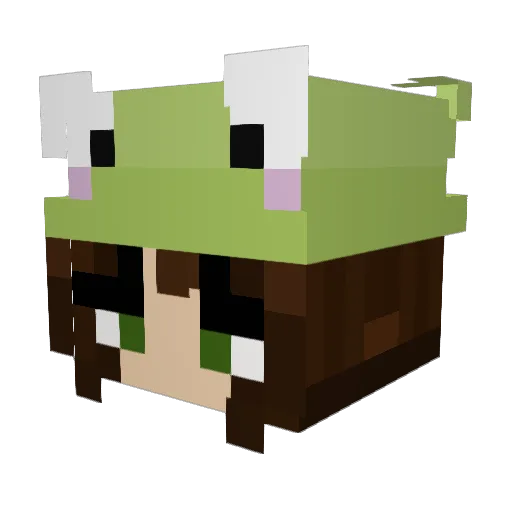 EllaEquine Minecraft avatar head, 3D render