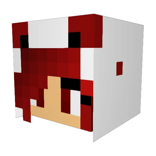 EllaGR Minecraft avatar head, 3D render