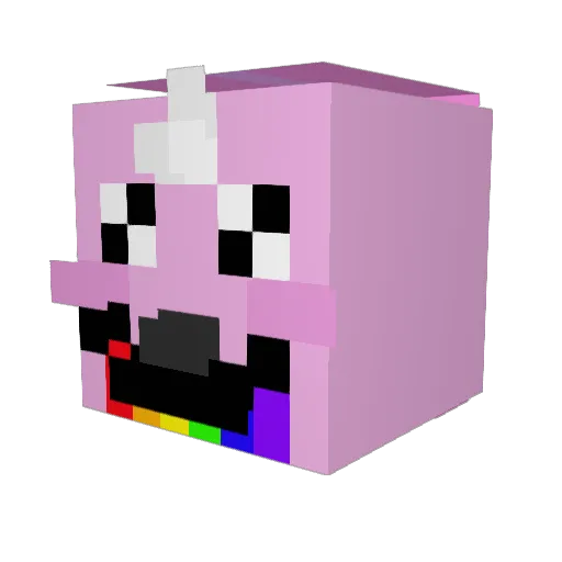 EllaN_17 Minecraft avatar head, 3D render