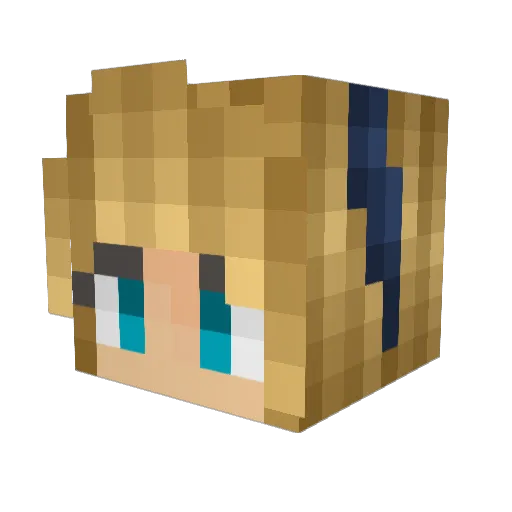 EllaOj Minecraft avatar head, 3D render