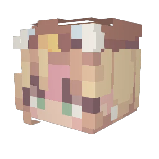 EllaSunflower Minecraft avatar head, 3D render