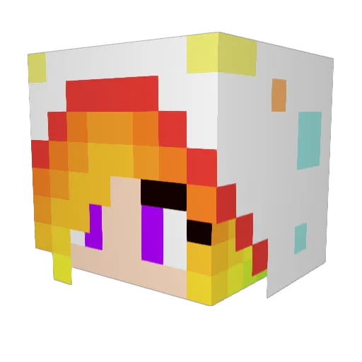 Ella_156 Minecraft avatar head, 3D render