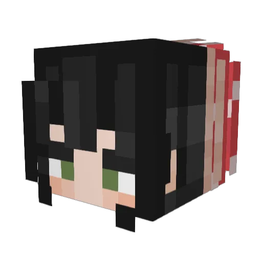 Ella_Milky Minecraft avatar head, 3D render