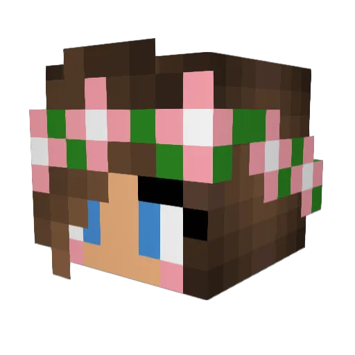 Elladreamer Minecraft avatar head, 3D render