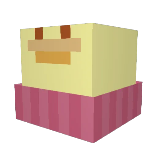 Ellaeats Minecraft avatar head, 3D render