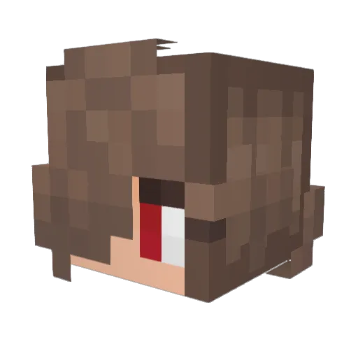 Ellafied Minecraft avatar head, 3D render