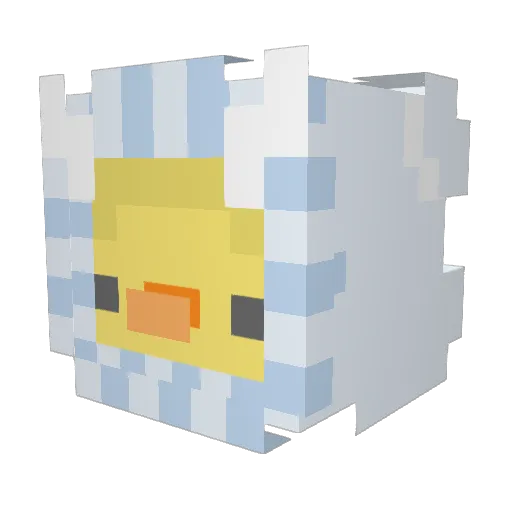 Ellalouisehh Minecraft avatar head, 3D render