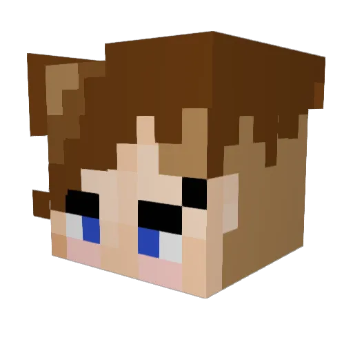 Ellamonster Minecraft avatar head, 3D render