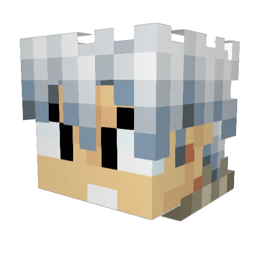 Ellarkos Minecraft avatar head, 3D render