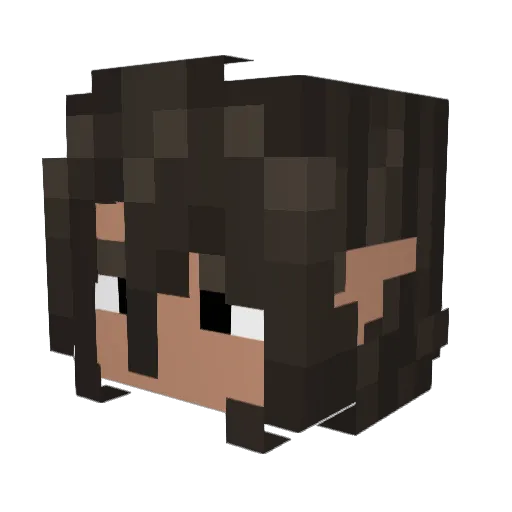 Ellaros Minecraft avatar head, 3D render