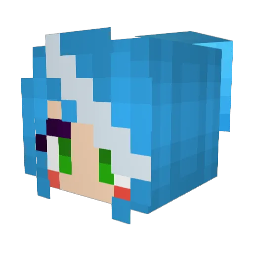 Ellarosie Minecraft avatar head, 3D render