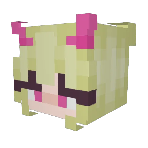 EllasMom Minecraft avatar head, 3D render