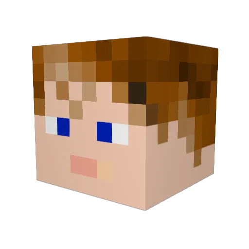 Ellasar Minecraft avatar head, 3D render