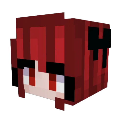 Ellastaire Minecraft avatar head, 3D render