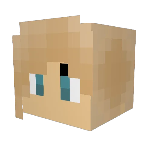 Ellatjeeeh Minecraft avatar head, 3D render