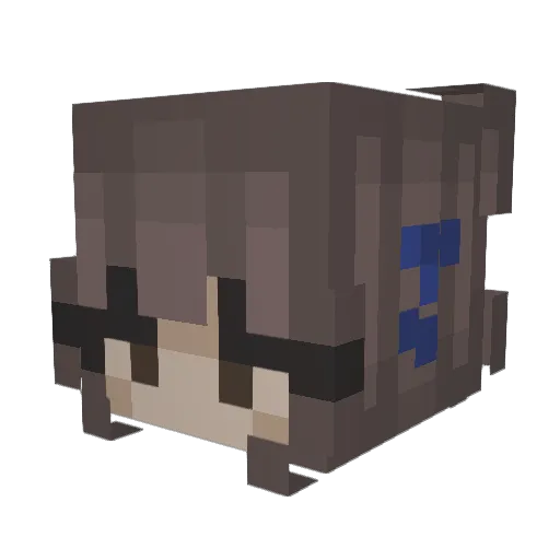 Ellazh3 Minecraft avatar head, 3D render