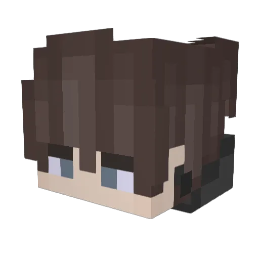 Ellbobs Minecraft avatar head, 3D render