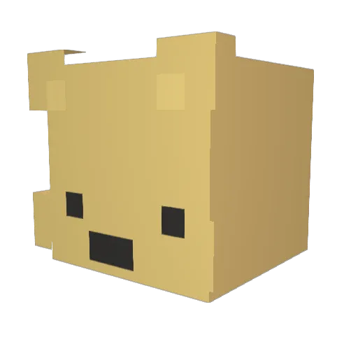 Elle104 Minecraft avatar head, 3D render