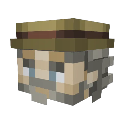 Elle99 Minecraft avatar head, 3D render