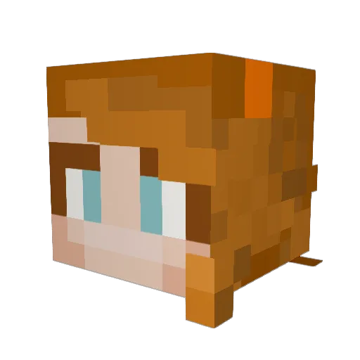 ElleBunny Minecraft avatar head, 3D render
