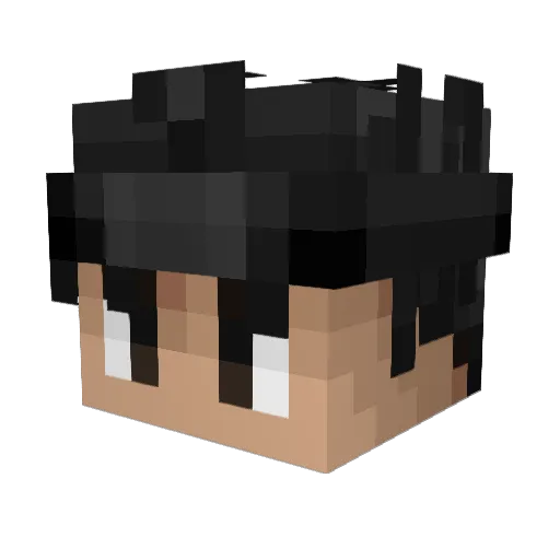 ElleFait20cm Minecraft avatar head, 3D render