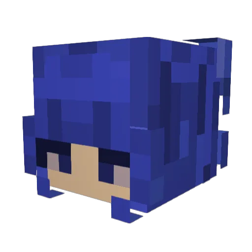 ElleFox1 Minecraft avatar head, 3D render