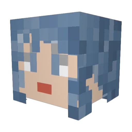 ElleInTheClouds Minecraft avatar head, 3D render