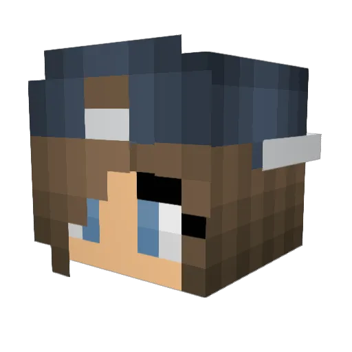 ElleMinecrafter Minecraft avatar head, 3D render