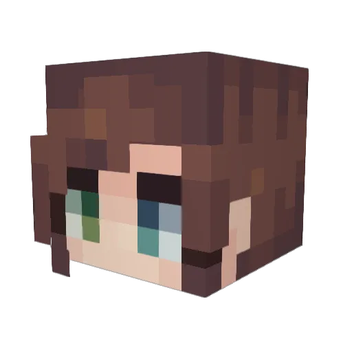 Elleanie Minecraft avatar head, 3D render