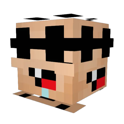 Elleby Minecraft avatar head, 3D render
