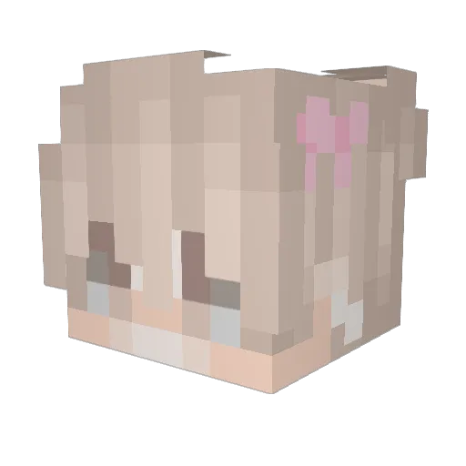 Ellecryss Minecraft avatar head, 3D render