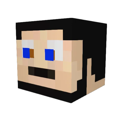 Ellefjand Minecraft avatar head, 3D render