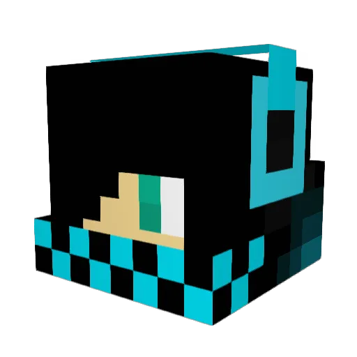 Ellehave Minecraft avatar head, 3D render