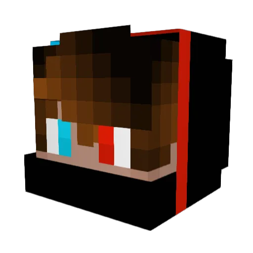 Ellemannen Minecraft avatar head, 3D render