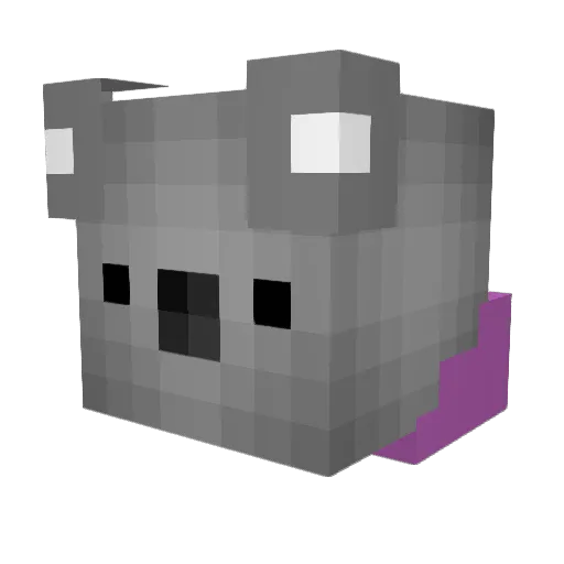 Ellemose7 Minecraft avatar head, 3D render