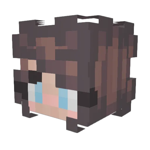 EllenEil Minecraft avatar head, 3D render